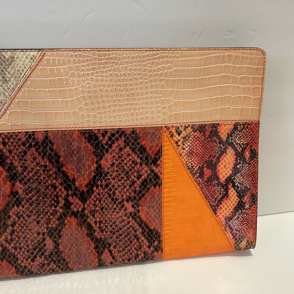 Stella McCartney Papaya Oversize Clutch Bag Patch